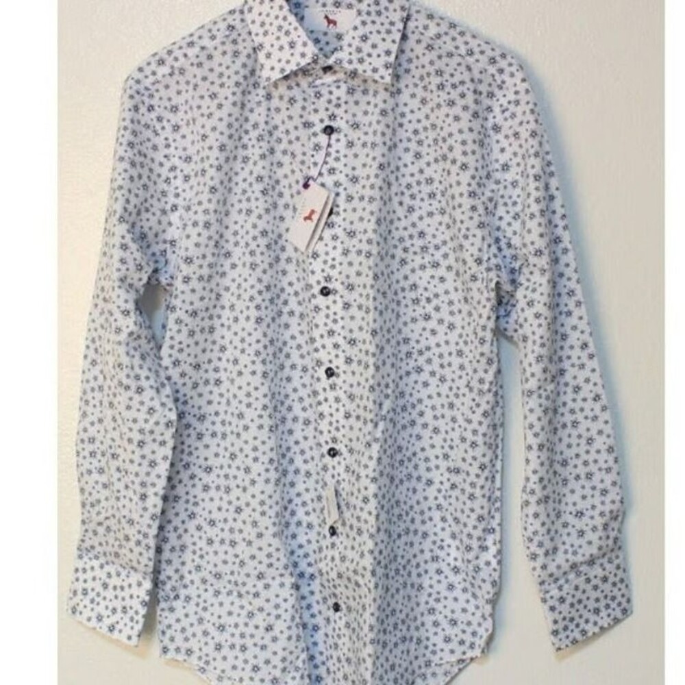 Lorenzo Uomo Trim Fit Floral Dress Shirt